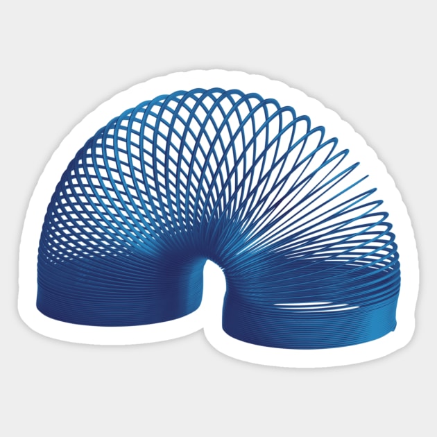 Blue Slinky Vintage Toy Nostalgia Retro Sticker by VLE Design